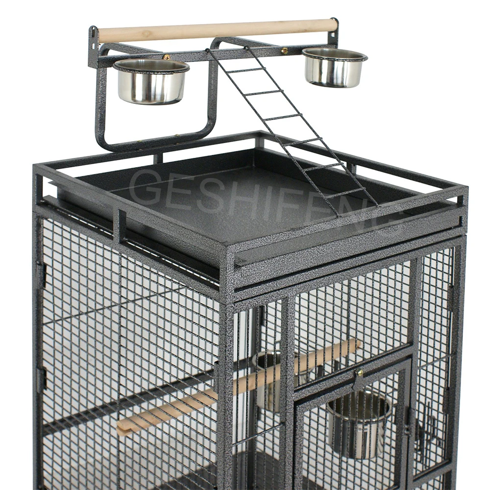 Chinese manufacturers Wrought Iron Large Flight Bird canary Cage Removable Large Bird Cage