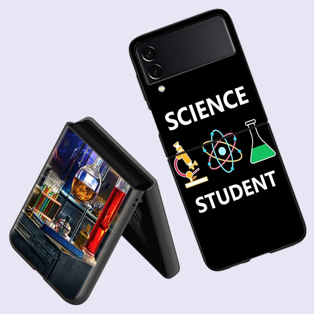 Science Chemistry Biology Laboratory Phone Case For Fundas Samsung Galaxy Z Flip 6 3 5G Back Hard Capa for Z Flip 5 4 5G Co