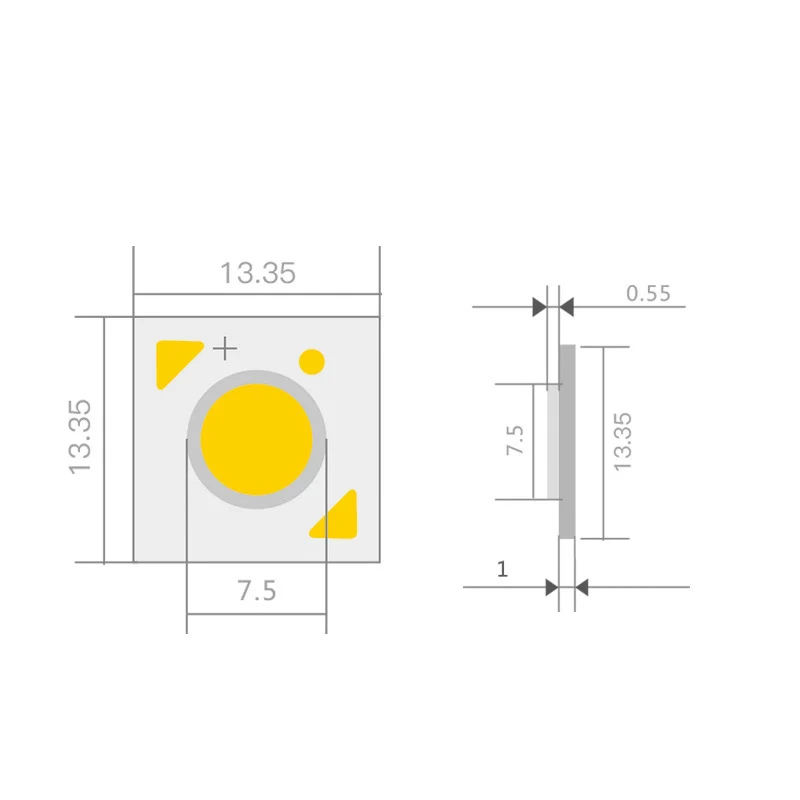 High CRI Ra98 COB LED Chip Array 1304 SDCM3 13*13mm-7mm Lens 3W~12W Warm White Chips For Lamp SpotLight Downlight Accessories