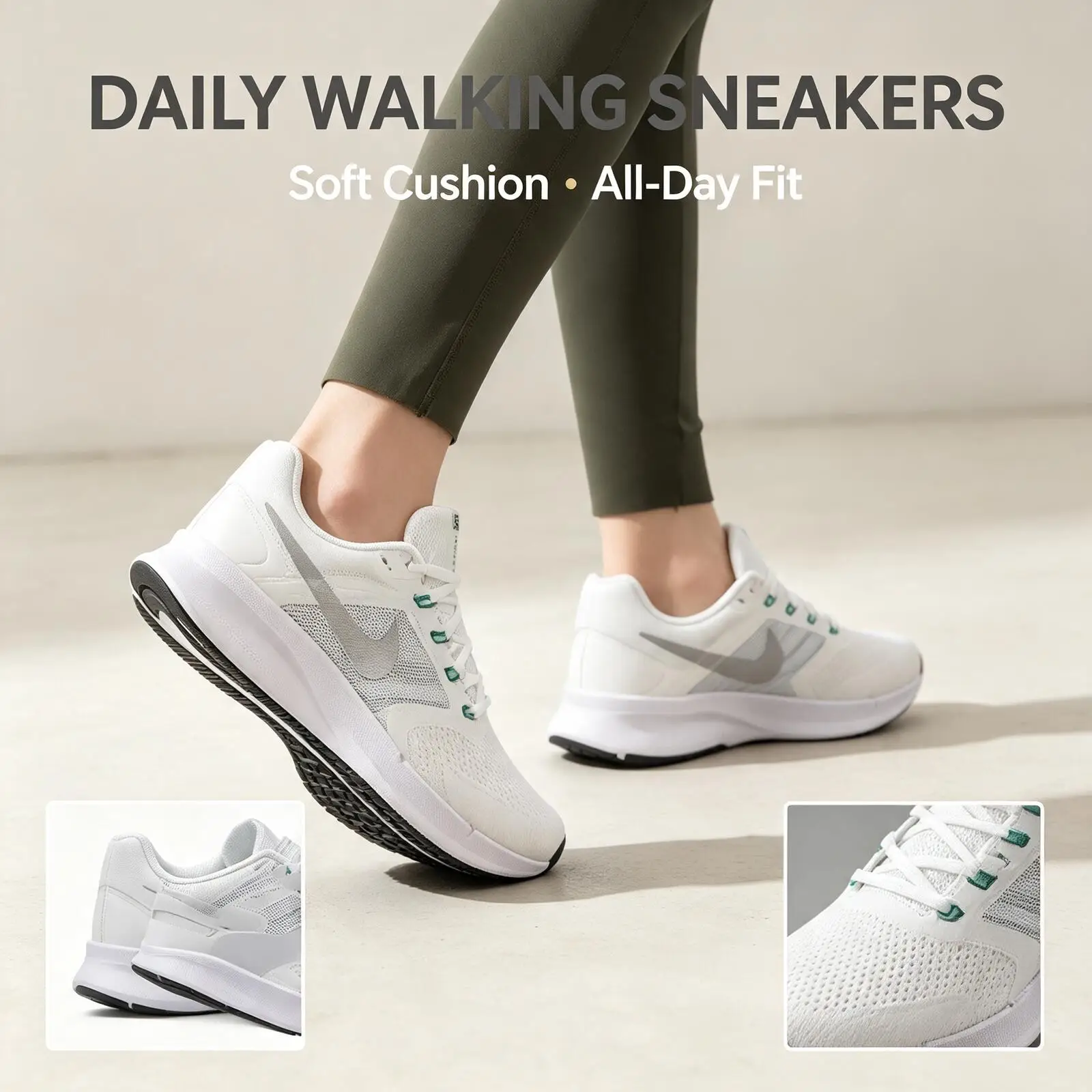 Nike Women's Sports Run Swift 3 Fitness Training Cushioning Wear-Resistant Breathable Running Shoes Dr2698-112