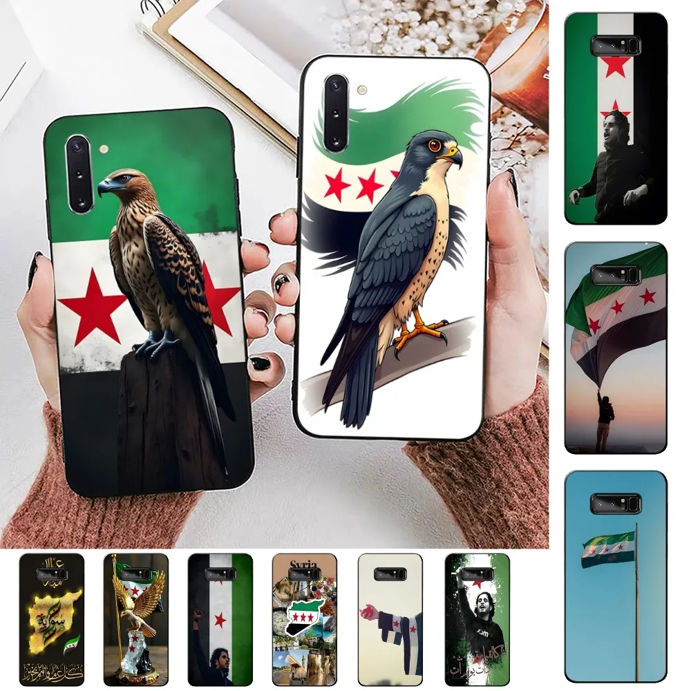 S-Syrian Revolution Flag Phone Case For Samsung Note 8 9 10 20 Pro Plus Lite M 10 11 20 30 21 31 51 A 21 22 42 02 03