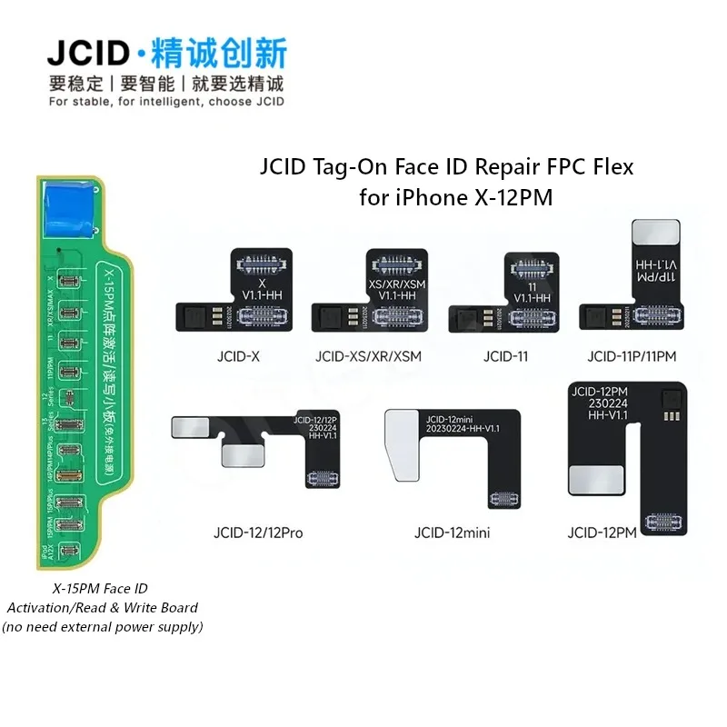 Iphone、x、xr、xs、11、12、13 mini、14 pro max、ドットプロジェクター、読み書き、顔の修復、フレックスケーブル用のjcドットマトリックスケーブル