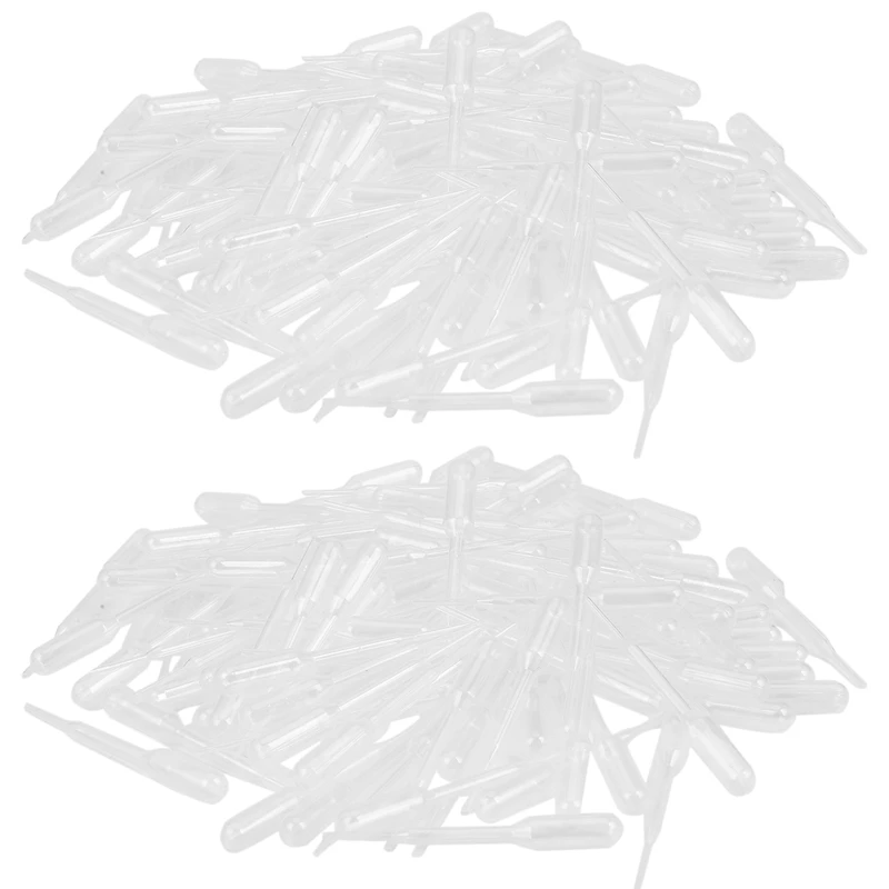 200PCS Graduated Pipettes Dropper Polyethylene (0.2Ml)