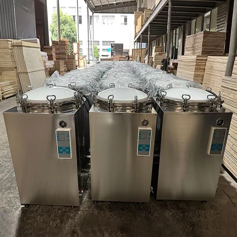 High Temperature Laboratory Vertical Steam Sterilizer Retort Mushroom Canned Food Autoclave Sterilization Machine 35l