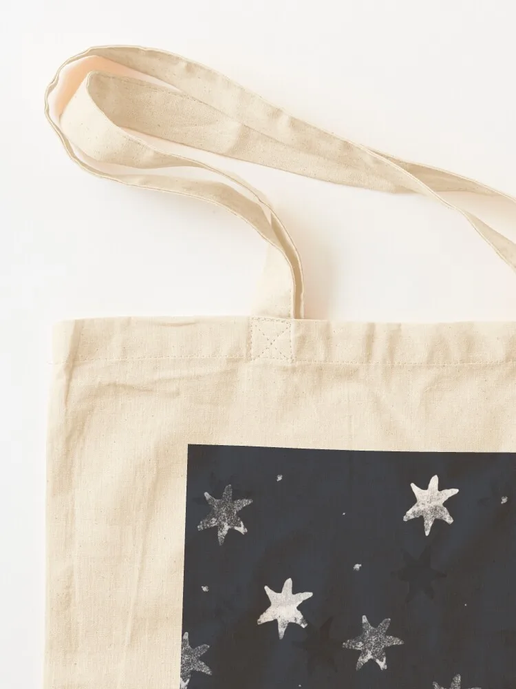 Stamped Star Tote Bag reusable shopping bag Women's bag handbag canvas tote