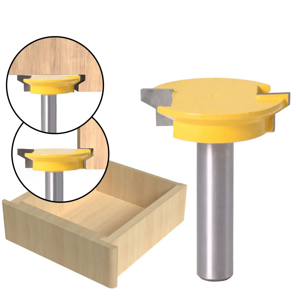 

1PC 1/2" Inch 12.7MM 12MM Shank Milling Cutter Reversible Drawer Front Joint Router Bit Wood Carving Milling Cutter For Wood