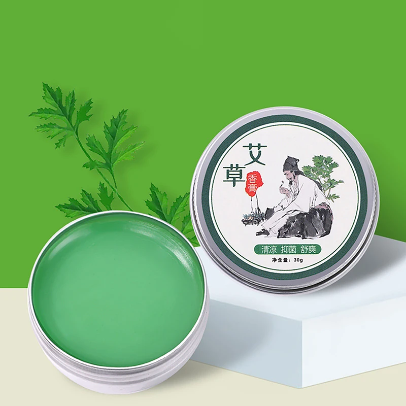 30g Herbal Moxibustion Cream Moxa Ointment Mugwort Health Care Massage Oil Relief Arthritis Body Pain Prevent Mosquito