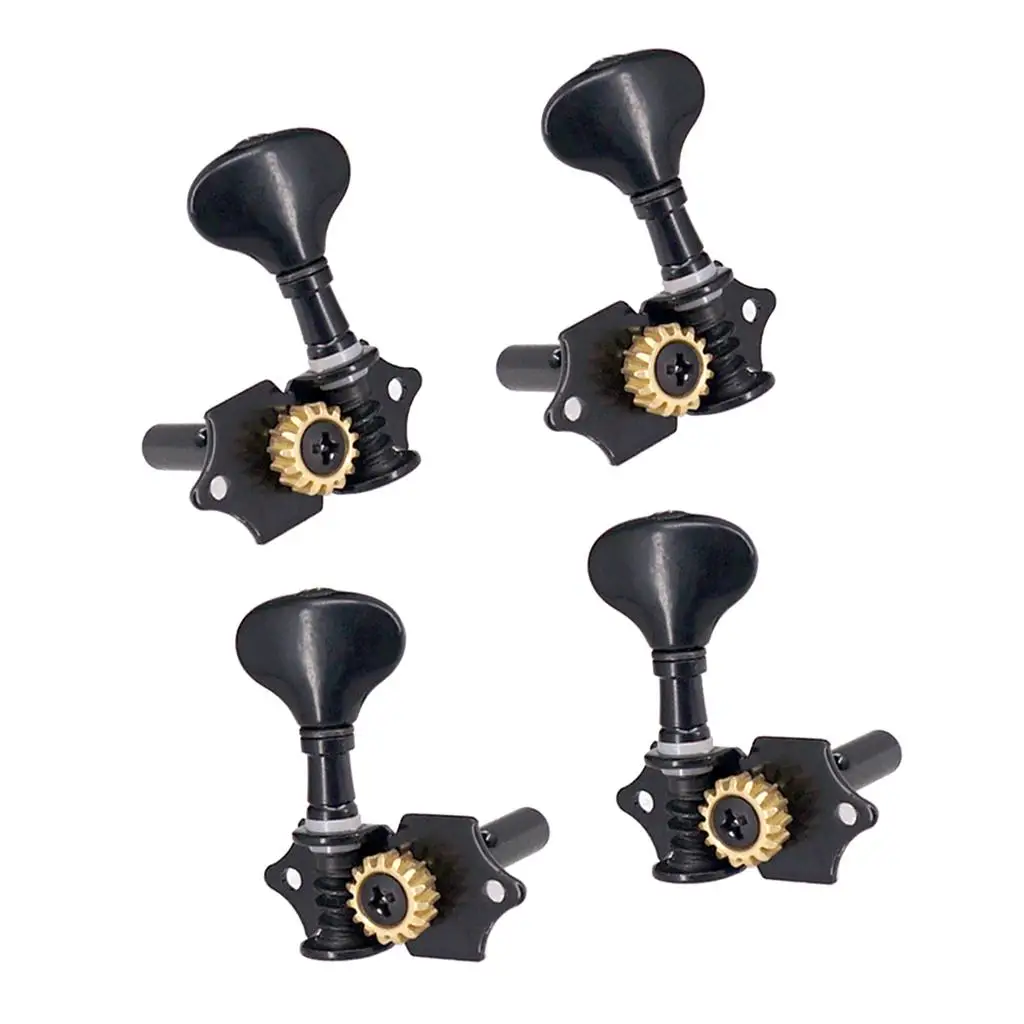 2R + 2L Ukulele Open Tuners Tuning Key Pegs Machine Head Set Electric Ukulele Replacement Accessories