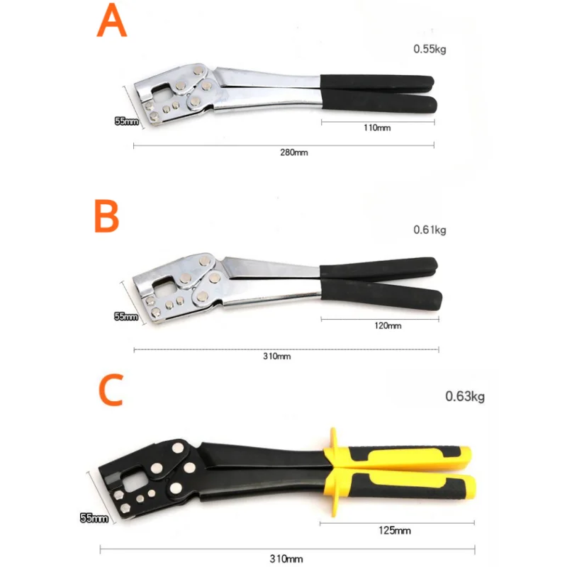 Allsome Hand Keel Crimper Light Steel Keel Fixed Punching Pliers Metal Lock Hand Tool For Decoration Ceiling Punching Pliers