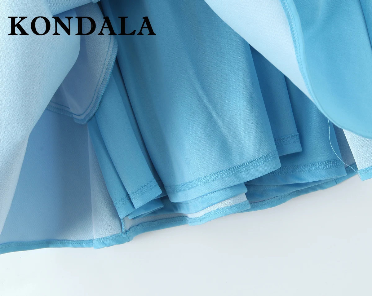 KONDALA Chic Solido Sexy Pieghettato Donna Cami Dress Moda 2025 Estate Halter Backless A-Line Dress Night Party Beach Y2K Abiti