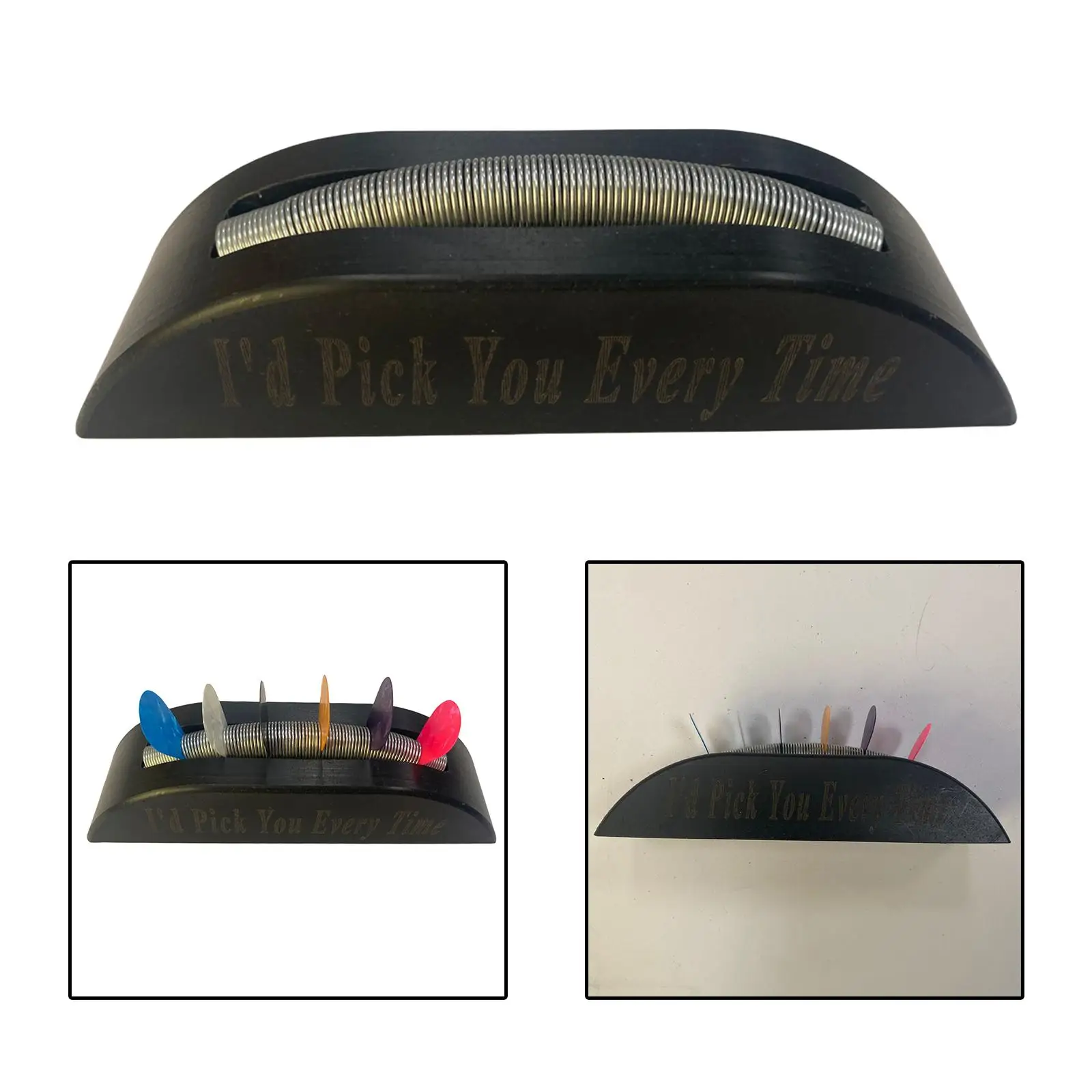 Kostki do gitary Sprężynowe pudełko mocujące Uniwersalne japońskie przechowywanie wiosła do gitary