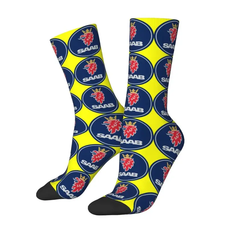 Custom Swedish Saabs Scanias Trucks Men Women Crew Socks Unisex Funny 3D Print Dress Socks