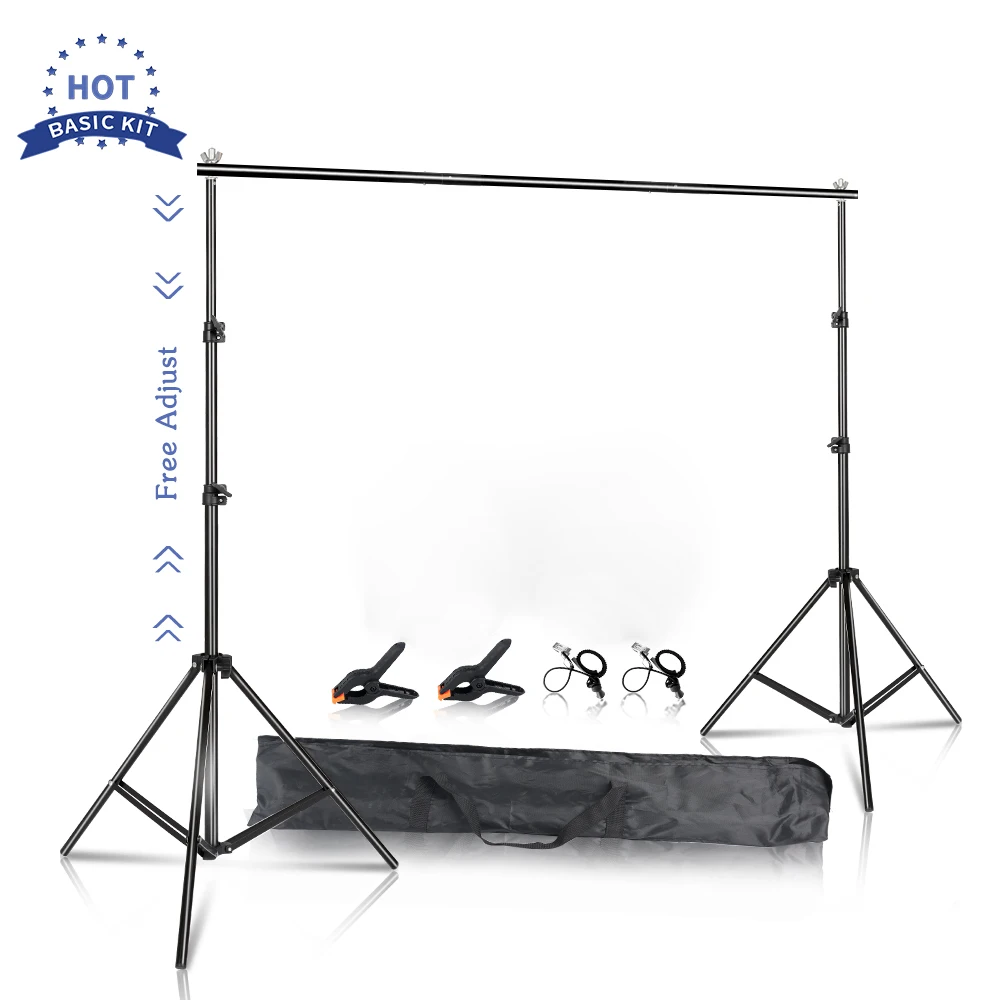 

2.6M X 3M/8.5*10ft Pro Photography Photo Backdrops Background Support System Stands For Photo Video Studio + Carry Bag