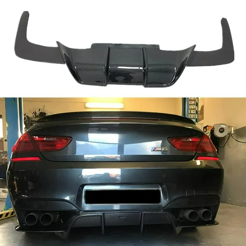 

OE-Matched FORBMW M6 F06 F12 F13 Vor Style 3-Piece Set Carbon Fiber Rear Diffuser