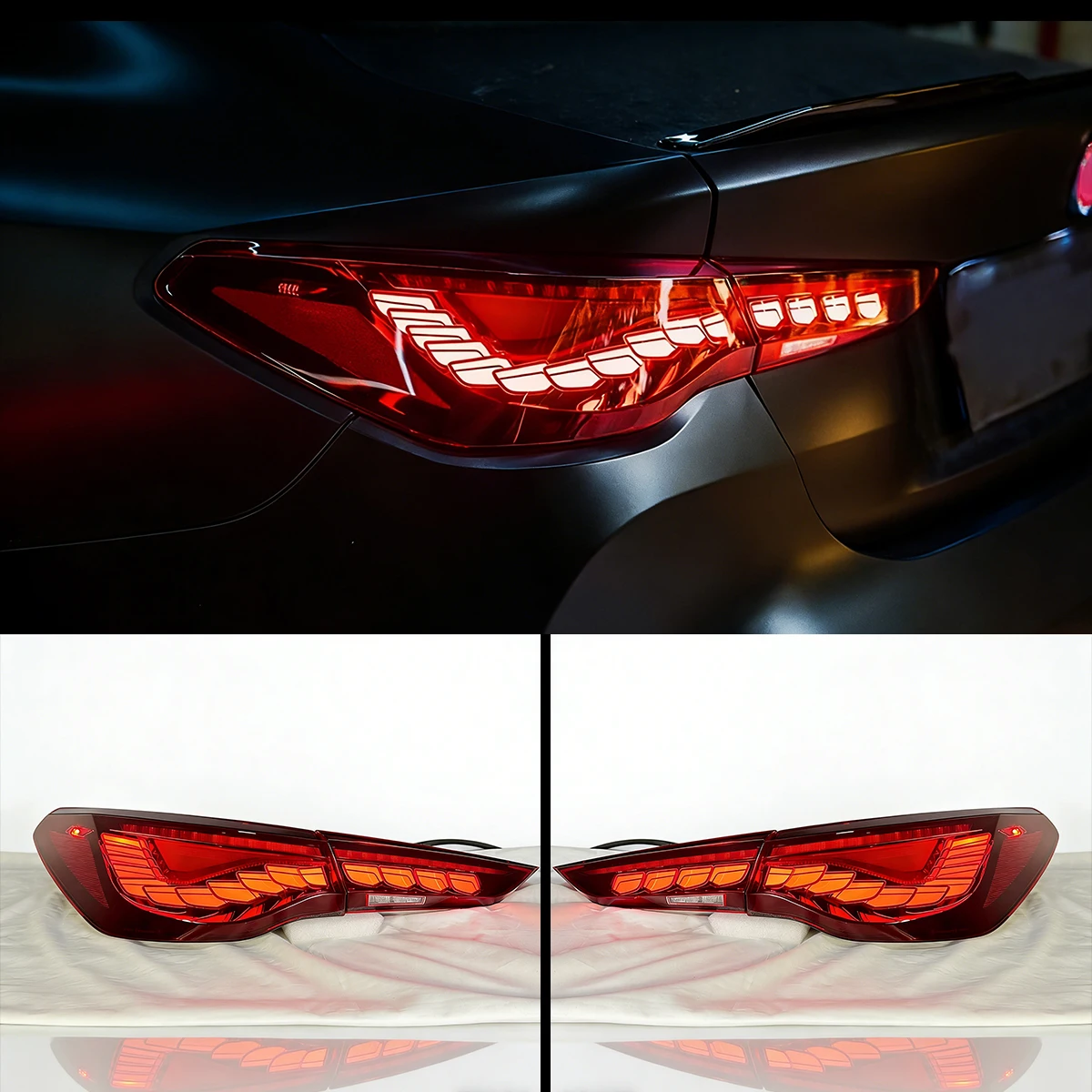 

Новинка: OLED-фонари заднего хода GTS Dragon Scale для BMW 4 серии M4 G22 G23 G26 G82 G83 2020-2026, модифицированные задние фонари для автомобиля