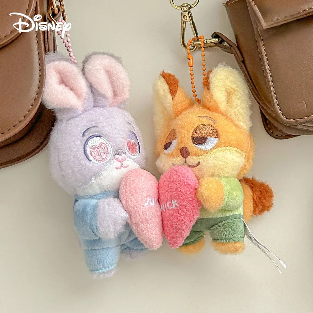 Disney Zootopia Bolt Judy Hopps Nick Wilde Zaino Ciondolo Peluche Cartone Animato e Simpatico Portachiavi Bambola Regalo di Compleanno per Bambini