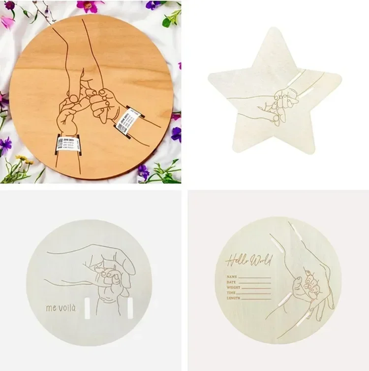 الوليد الطفل الولادة مستشفى سوار معصمه حامل ، هدية الطفل لعيد الأمومة سوار محفورة تذكار