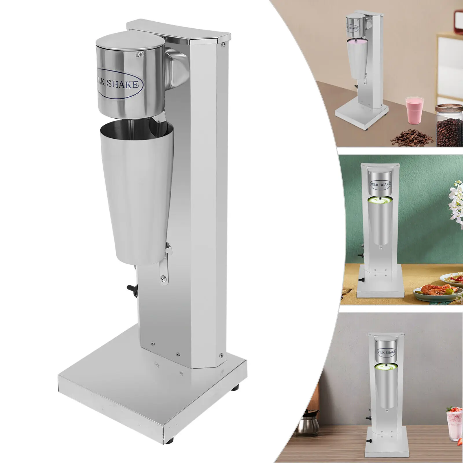 

Milkshake Drink Mixer Machine Blender Stand Stainless for Coffee Milk Tea Shop
