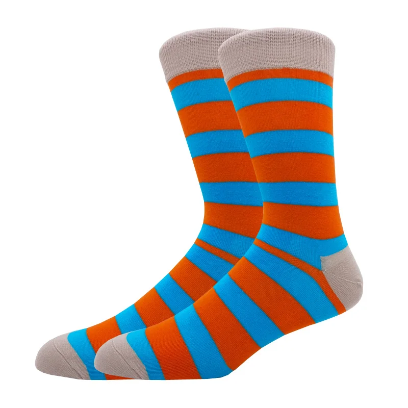 Hot Sale Men Socks New Colorful Gifts for Cotton Fashion Mens Socks Striped Suit Classic Happy Business Casual Socks