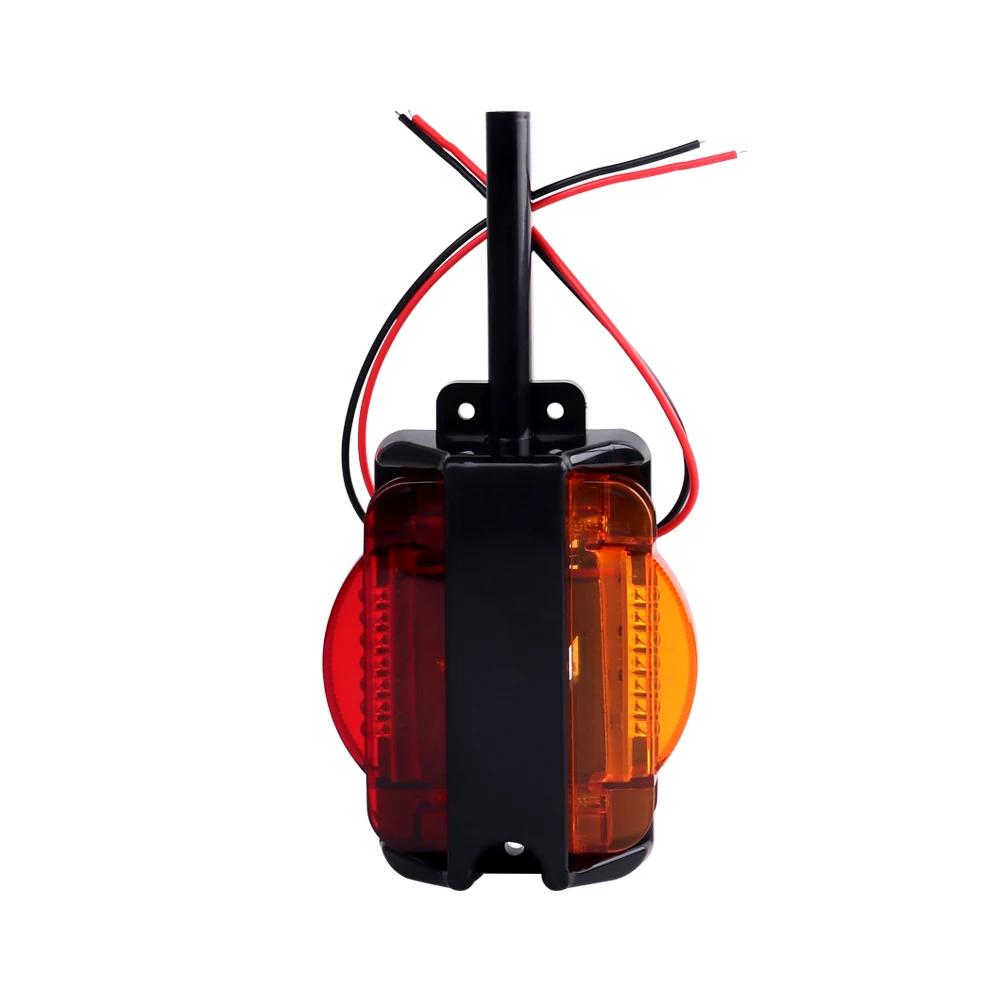 2PCS Amber/Red LED Fender Marker Lights LED Clearance Trailer Fender Lights Trailer Light Assembly