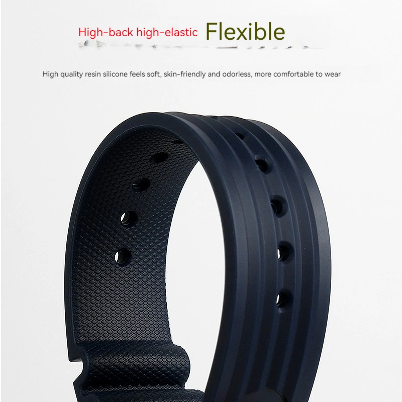 حزام مطاطي عالي الجودة لسلسلة Seiko ancestor mm PROSPEX SKX007 شبح الماء أذن البحر حزام ساعة صغير من السيليكون 22 مللي متر 20 مللي متر