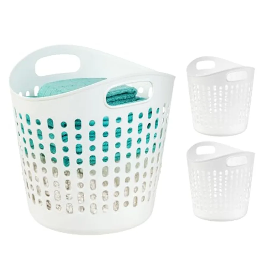 

Пластиковая корзина для белья, гибкая, высокая, с вентиляционными отверстиями, для прачечной, спальни, ванной комнаты, квартиры, общежития, для одеял