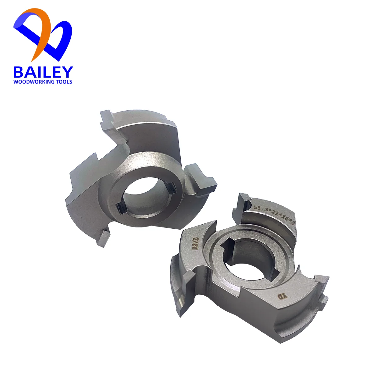 BAILEY 1Pair 55.3x21x16mm 3Z R1.5/R2/R3 Fine Trimming Cutterr For NANXING KDT Edge Banding Machine Woodworking Tool