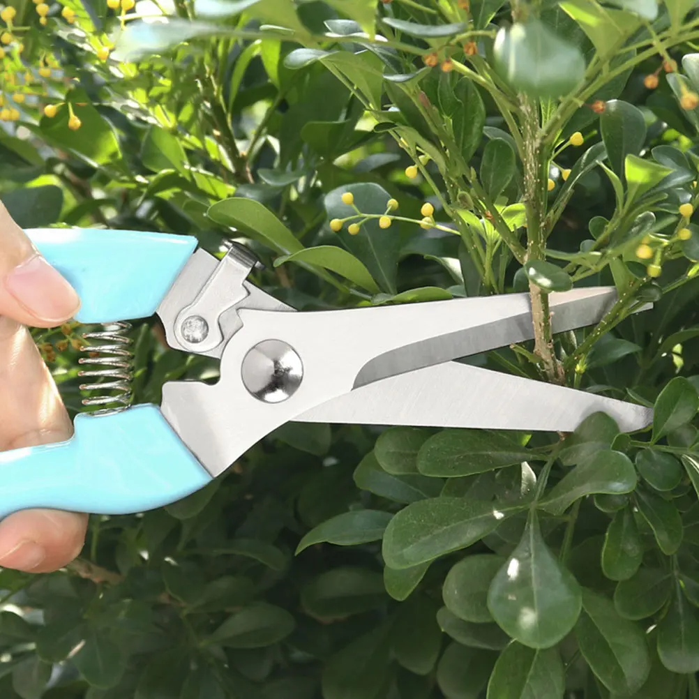 

2pcs Garden Pruning Shears Strong Abs Stainless Steel Fast Cutting Safety Lock Design Professional Branch Scissors For Fruit
