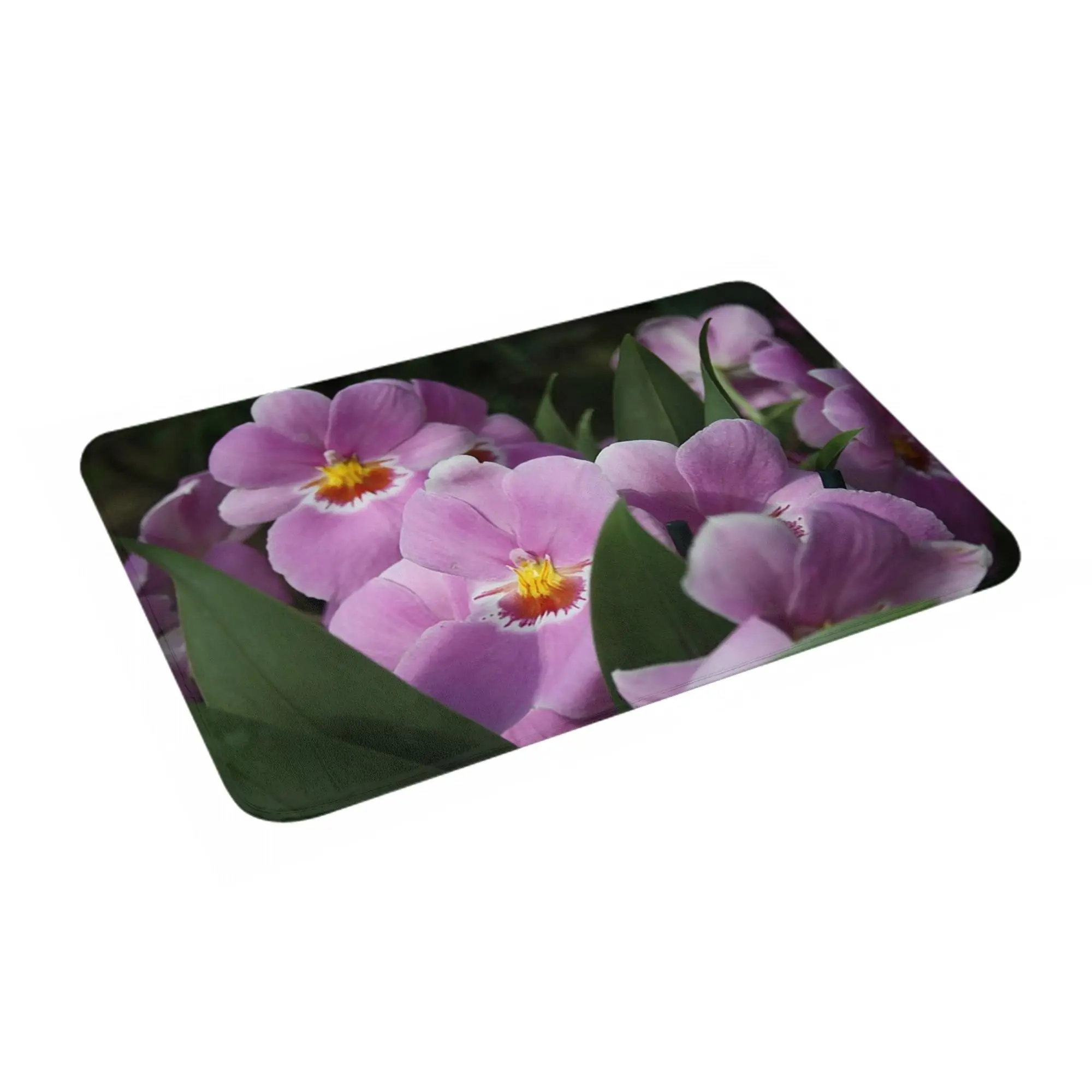 

Tropical Flowers Orchids Anti-slip Doormat Floor Mat Cushion Carpet Rug for Kitchen Entrance Home Bedroom Footpad Mats