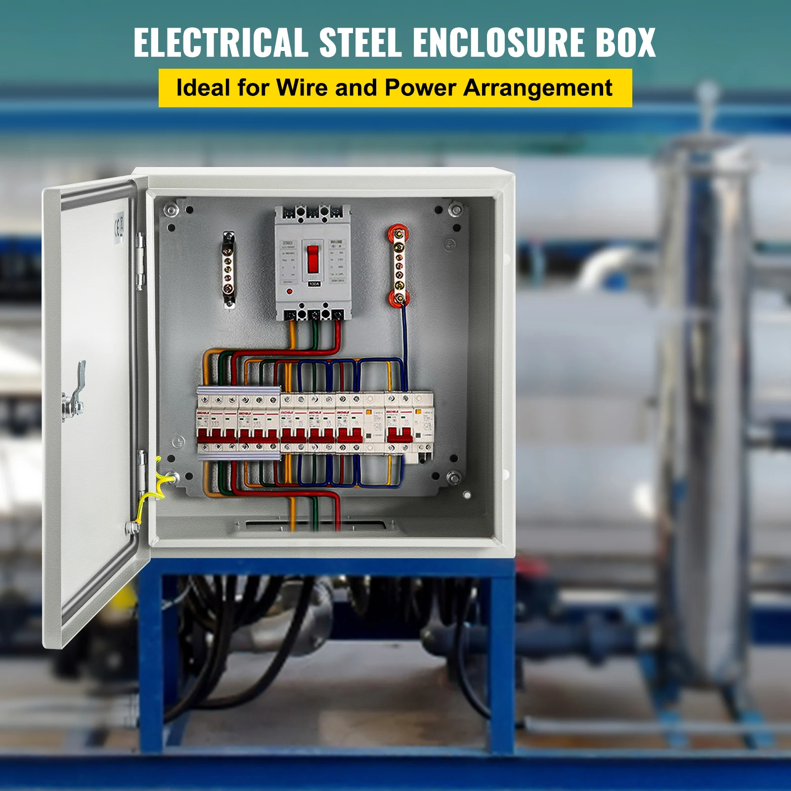 Custodia in acciaio NEMA, scatola elettrica in acciaio NEMA 4X 12 X 6 pollici, IP66 impermeabile e antipolvere, elettrica per interni ed esterni