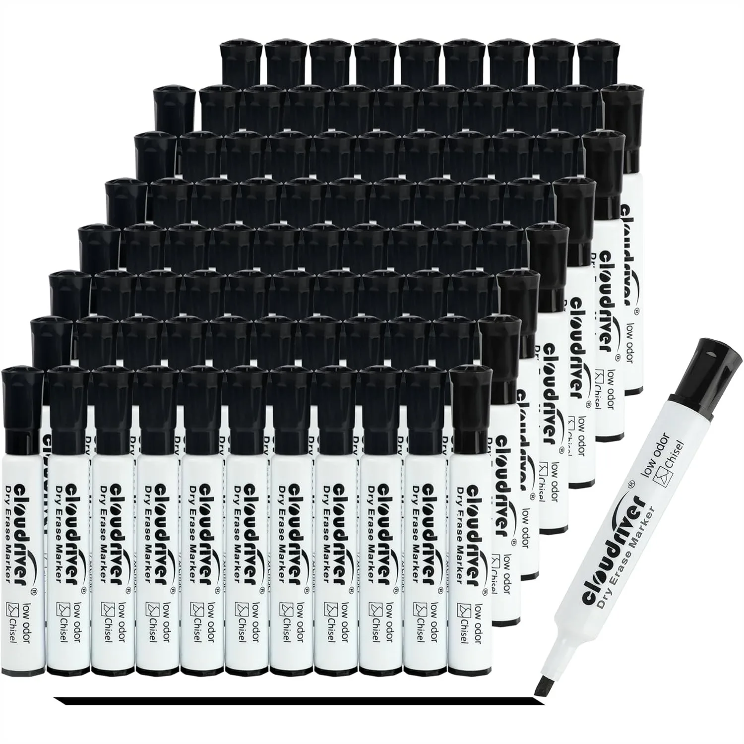 

Dry Erase Markers Bulk 86 Count, Chisel Tip Black Whiteboard Markers for Office School Home