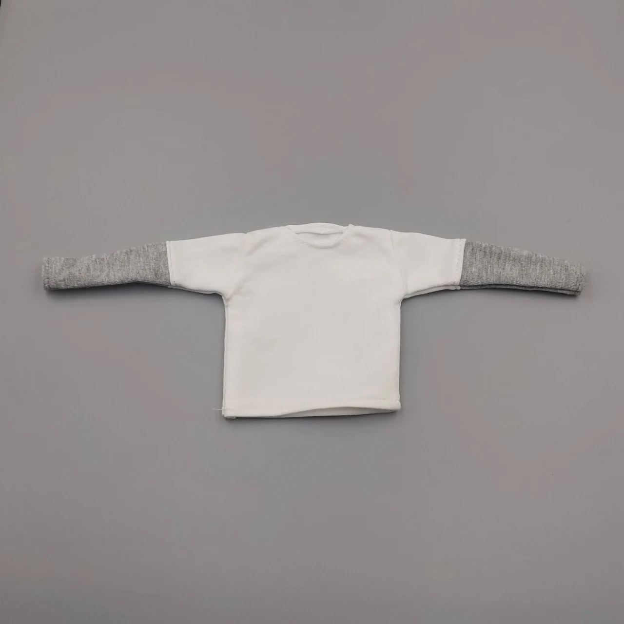 Camiseta de manga larga de retales para hombre, modelo blanco y gris para figuras de acción de 12 '', 30cm, accesorios DIY para el cuerpo, escala 1/6