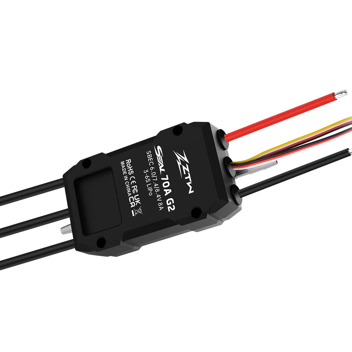 ZTW controlador de velocidad impermeable bidireccional, propulsor submarino para barco de carreras RC, 32 bits, G2 70A ESC 3-6S SBEC 6V/7,4 V/8,4 V 8A