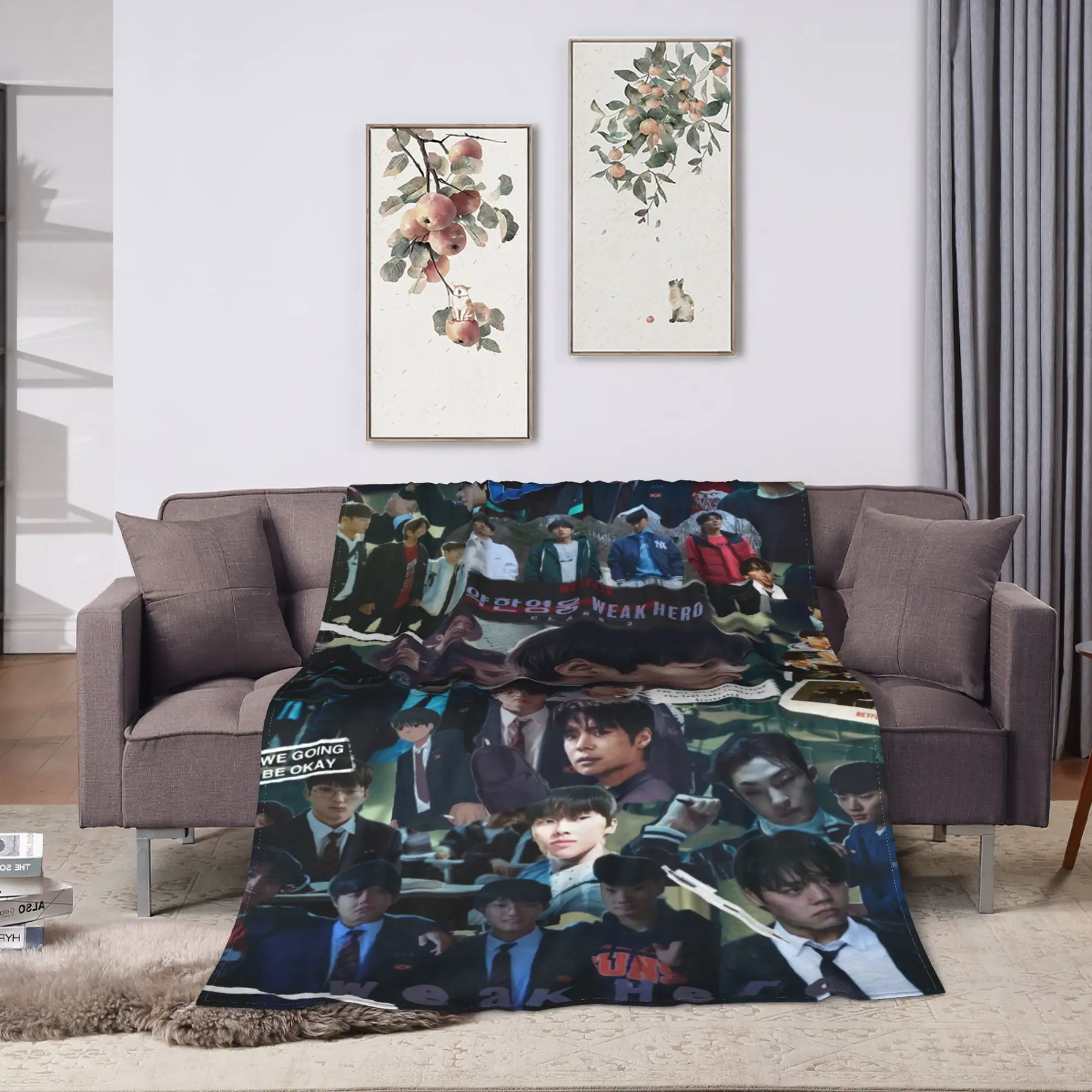 Warm Blanket Girls Boys Camping Weak Hero Class 2 (5) Throw Blanket  Flannel Bedspread For Couch Chair Pattern Sofa Bed Cover
