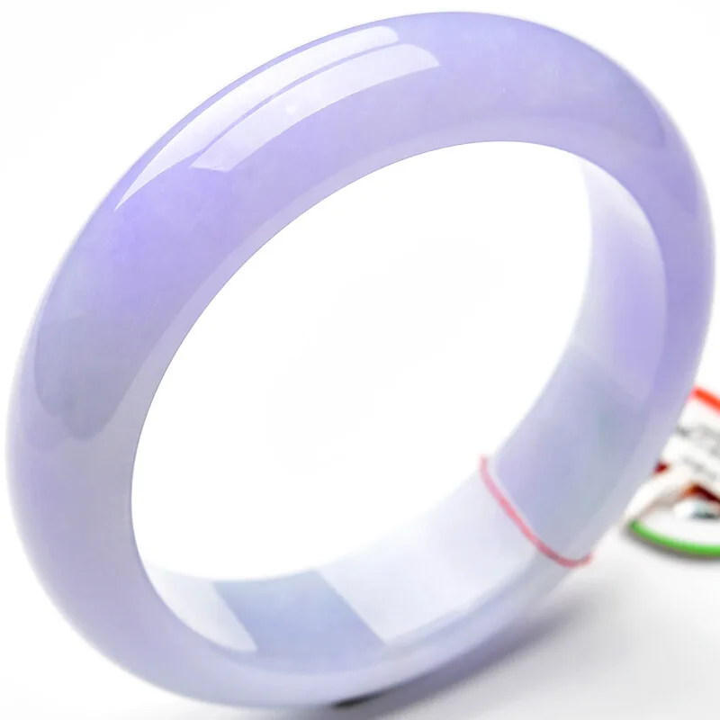 Jadeite , ice-like texture, , from the old mine in Myanmar, spring color, purple imperial consort bracelet