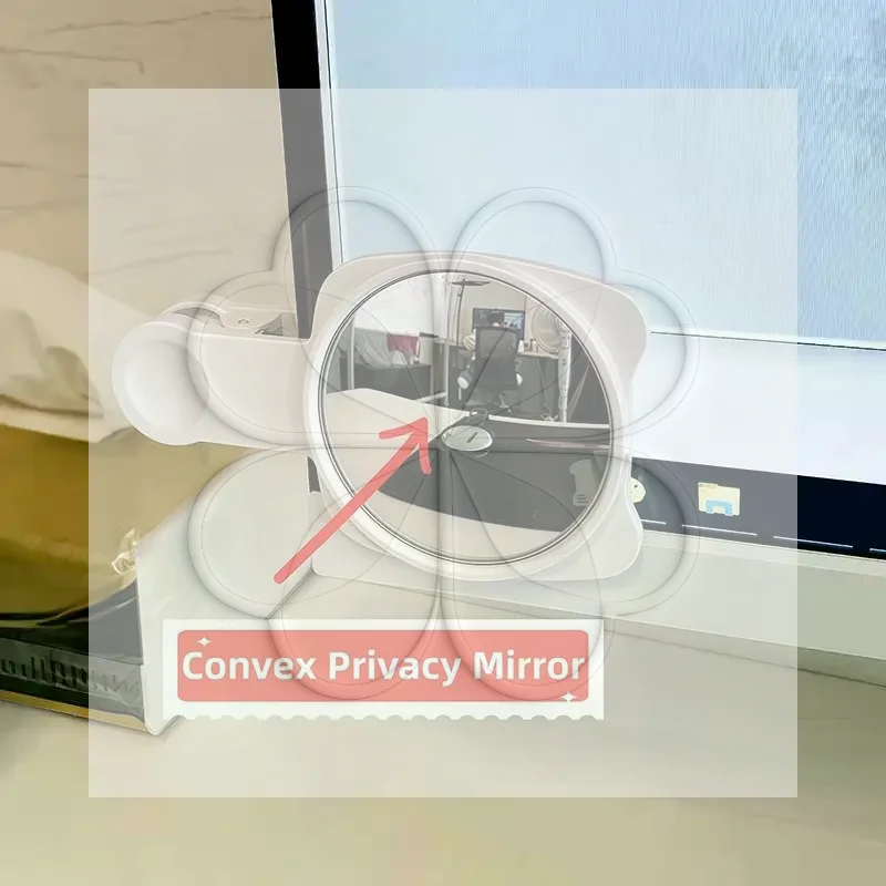 Clip-On Convex Rearview Phone Mirror Wide-Angle Privacy Portable for Selfies Vlogging Live Streaming Outdoor Daily Use Clip-On