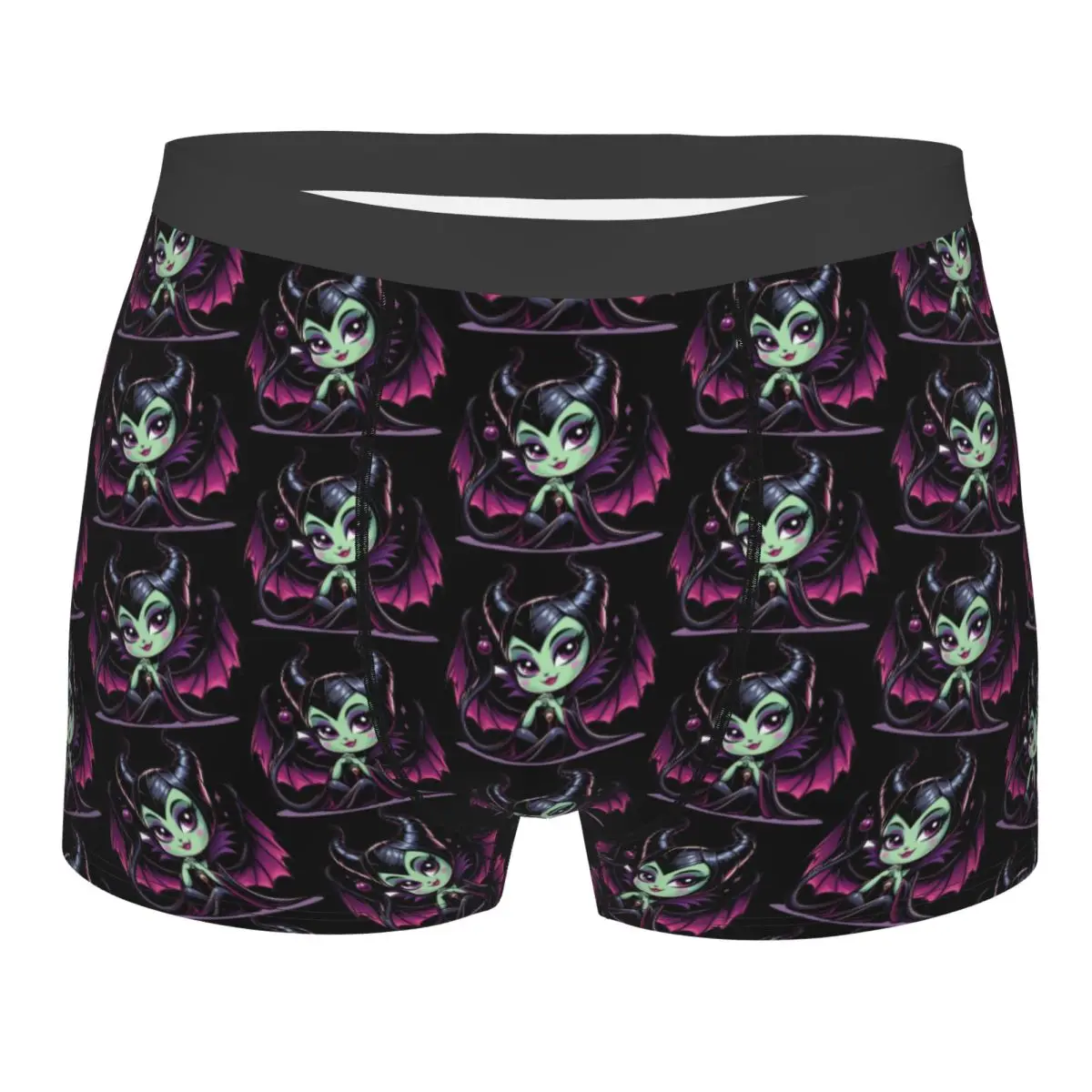 

Custom Maleficent Cartoon Underwear Men Breathable Boxer Briefs Shorts Panties Soft Underpants For Homme