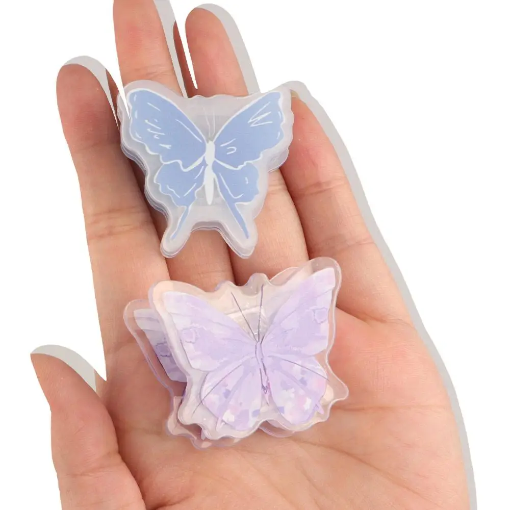 Test Paper Clip Gradient Butterfly Acrylic Paper Clip Y2k Decorative Cute PP Clip Ins Paperclip Cartoon Memo Clip Student