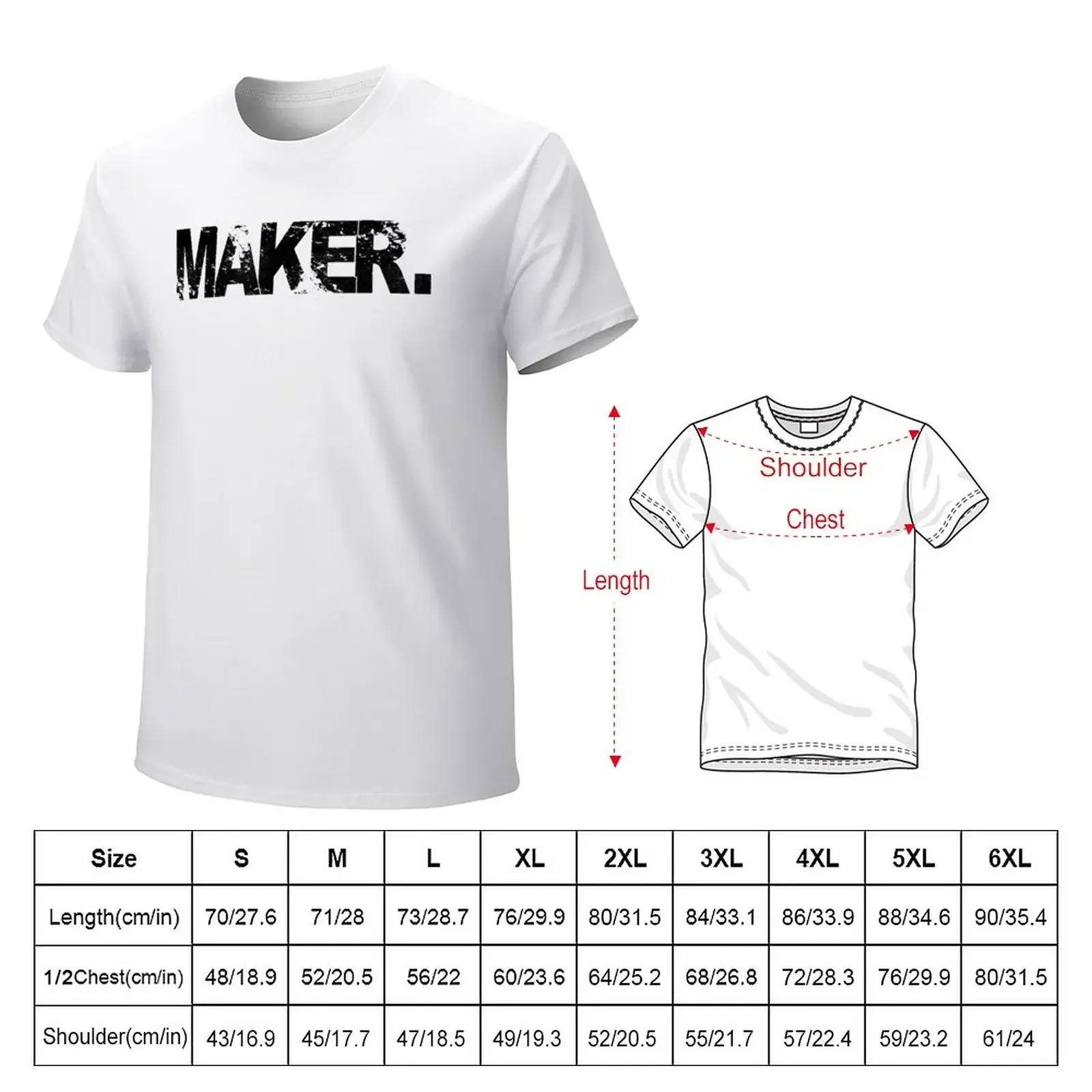 Maker Occupation Simple Graphic Shirt Design Light B T-Shirt customs funnys t shirt men