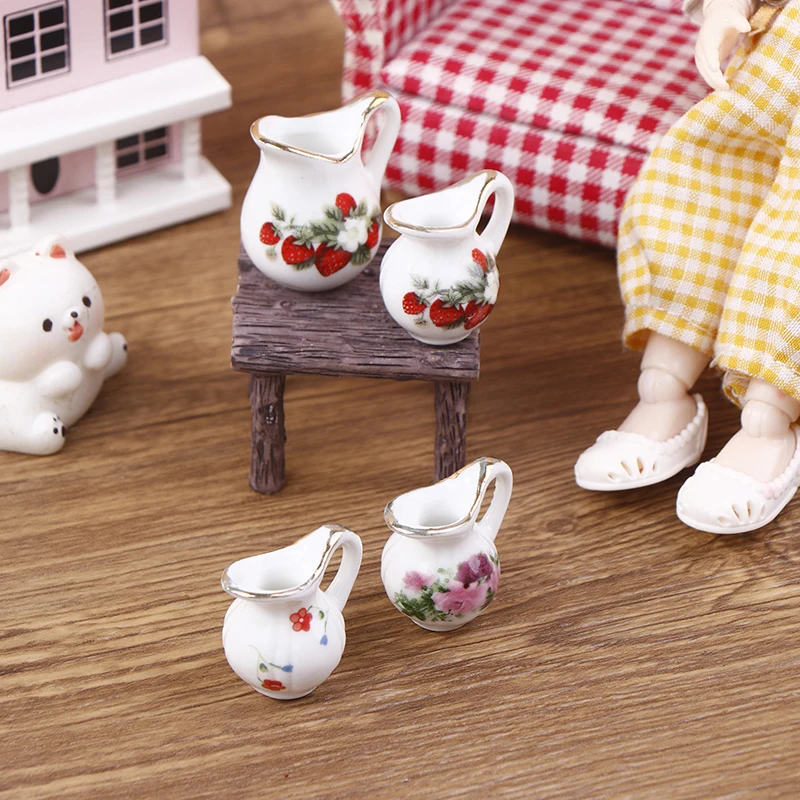 1PC Doll House Mini Ceramic Handmade Doll House Kitchen Ceramic Decorations Decorative Vase