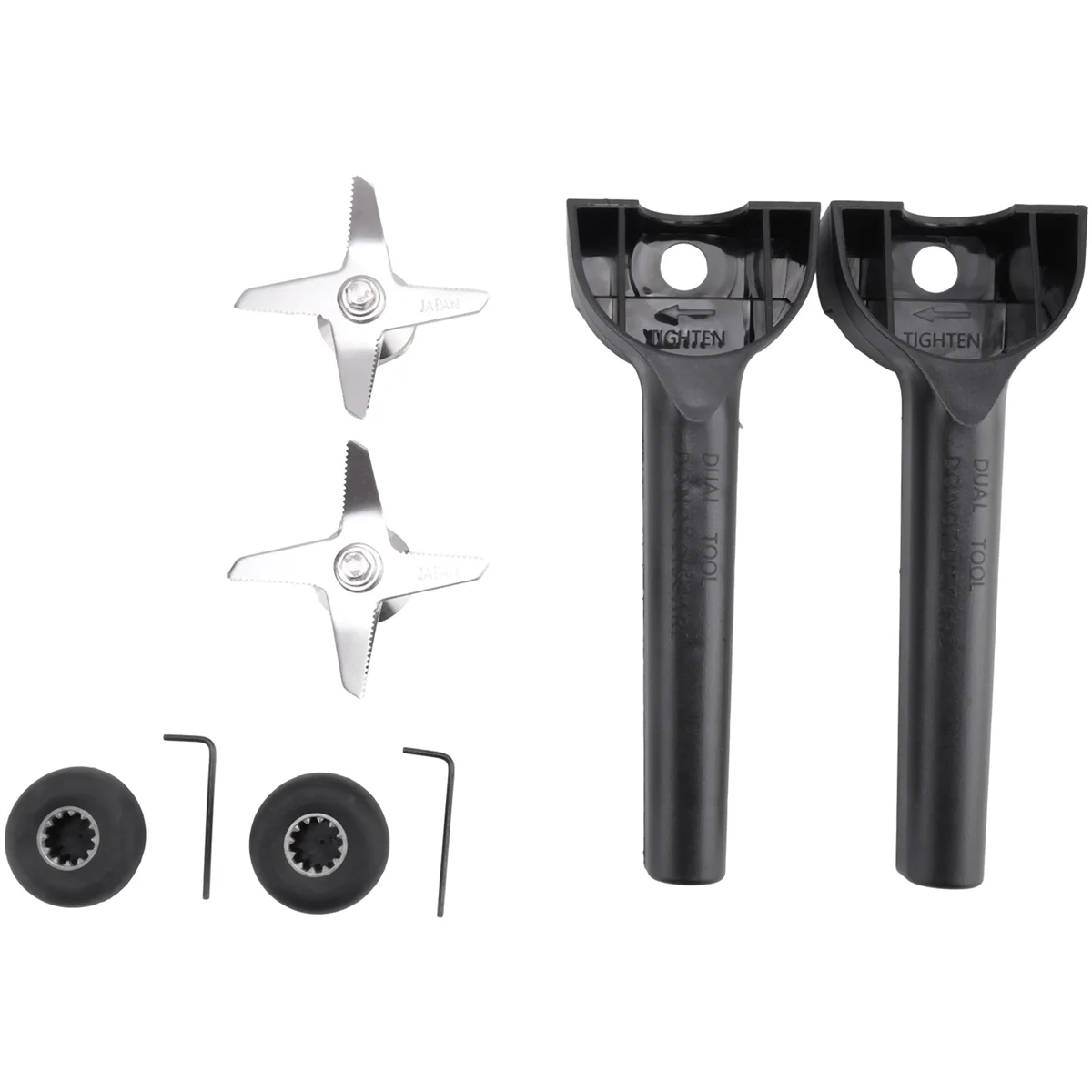 مجموعتان لاستبدال سلسلة Vitamix 5200 6 سكين خلاط شفرة رطبة وجع محرك المقبس 64 أونصة وحاوية 32 أونصة