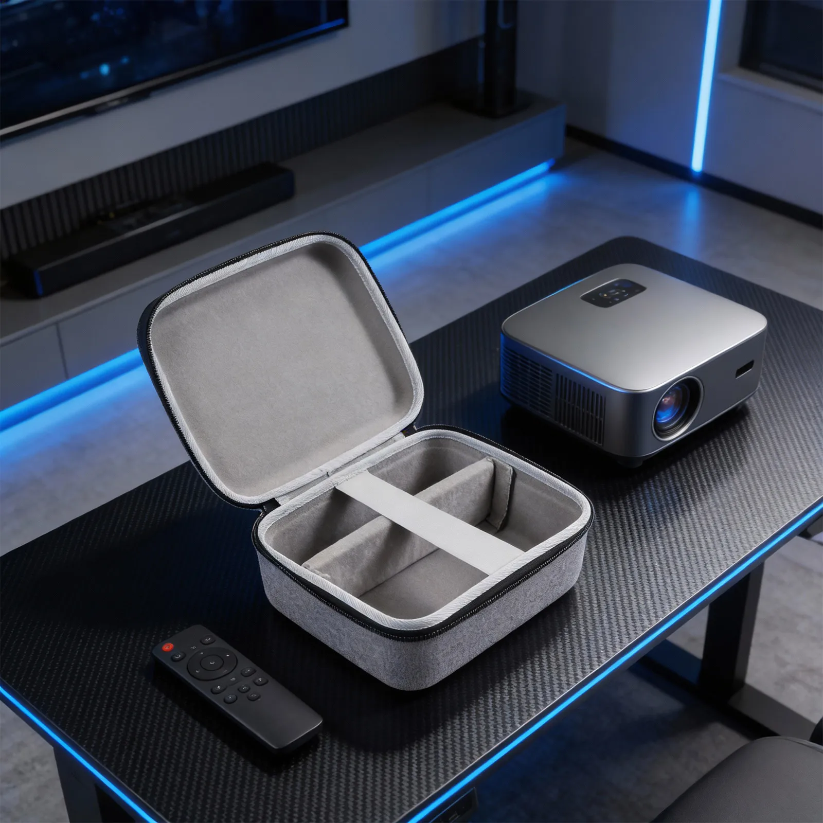 1pc Projector Storage Bag 24x19x11CM All-in-One Shockproof Protective Handheld Bag For XGIMI For MoGo4 Projectors Accessories