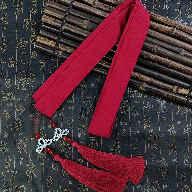 Chinese Hanfu Belt Tassels Pendant Sash Strap Waist Belts Women Japanese Traditional Kimono Belt Cosplay Costume Accessories