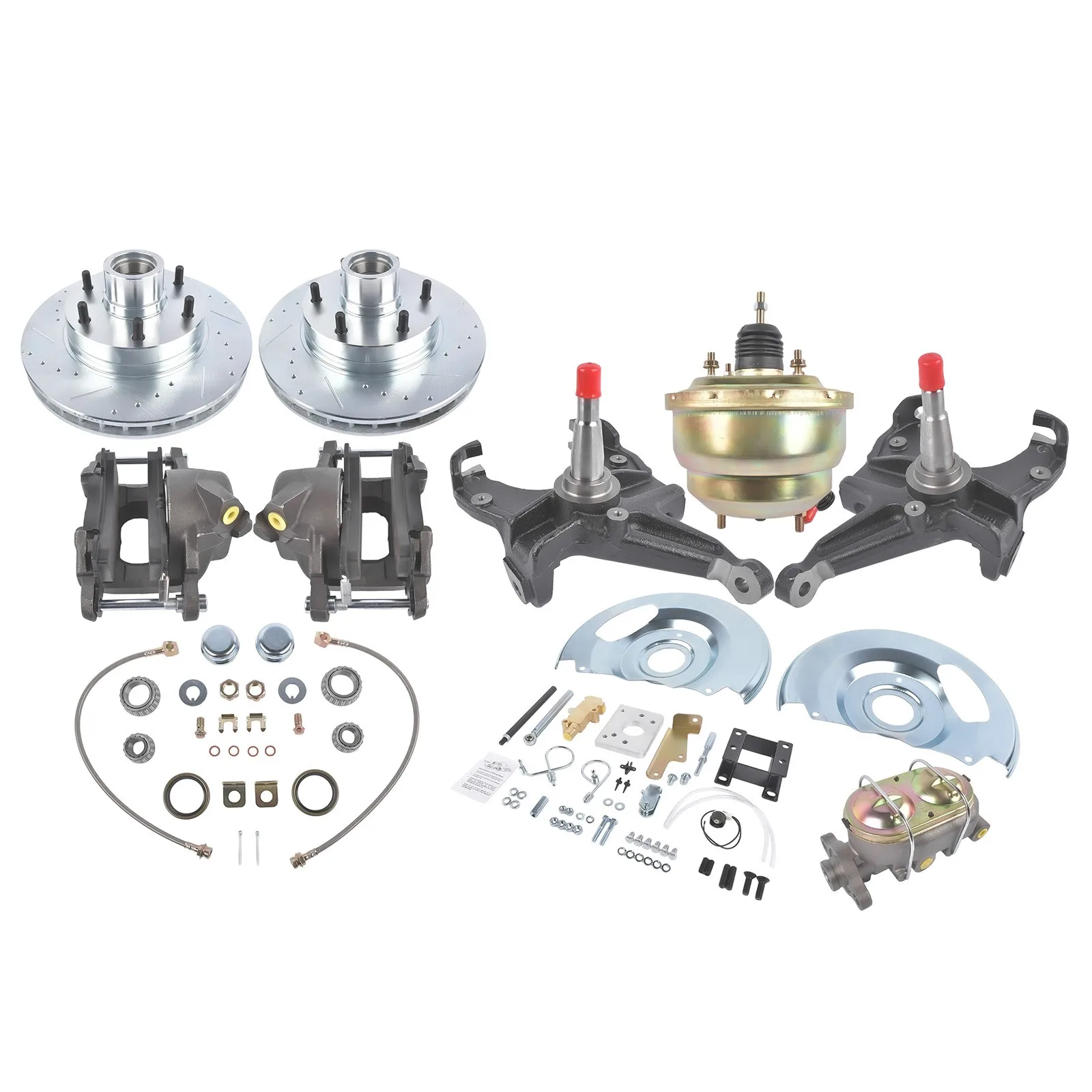 

AP02 Front Disc Brake Conversion with 6 Lug For Chevy C10 GMC 2wd 1963-1966 Chevy Truck Front Disc Brake Conversion 6 Lug Drop