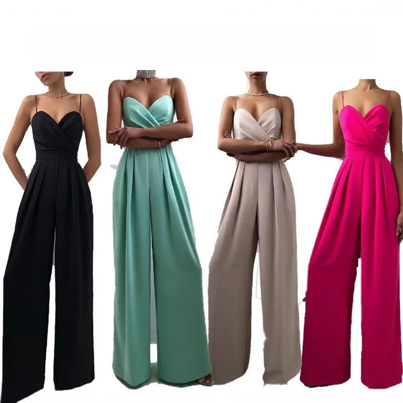 

Low Waist Strap Straight Leg Floor Length mat Women's Rer Thin Autumn Collection Long Pants Other Fabric