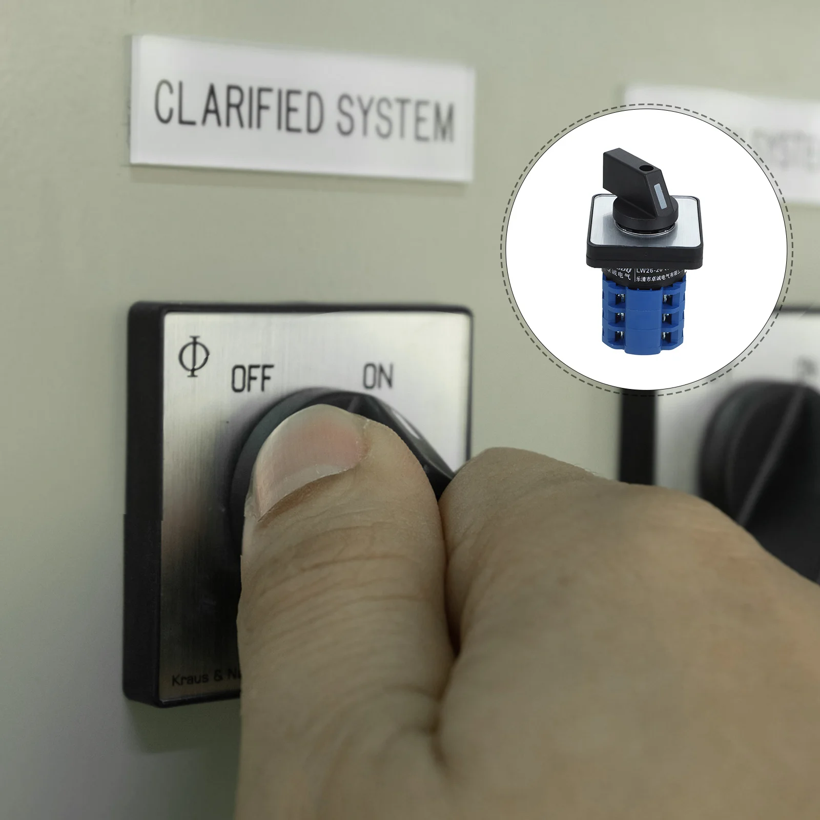 

Rotary Cam Changeover Switch 3-Position 550V 20A High Current Transfer Switch For Motor Control Stable Connection Practical