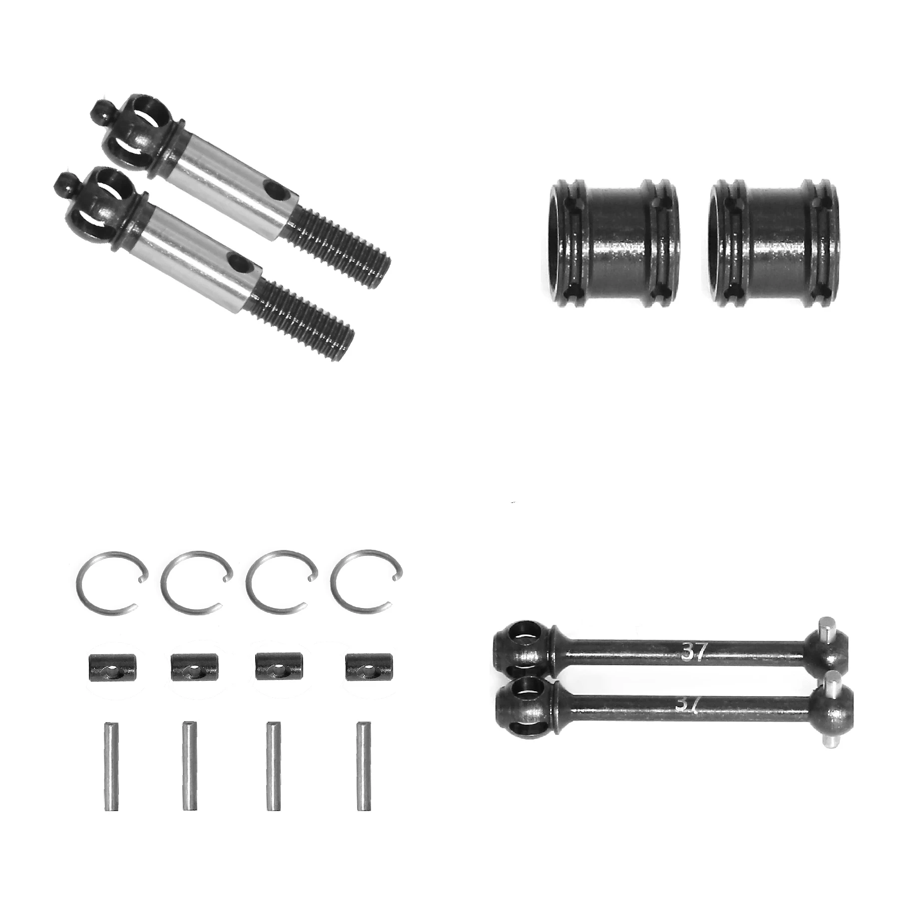 1pcs Metal Drive Shaft CVD Driveshaft 37mm/39mm/42mm Dogbone Set for Tamiya TT02 XV01 XV02 RC Car Upgrade Parts