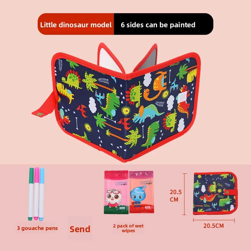 Small 6 Page Early Education Blackboard Watercolor Pen Drawing Board Portable Graffiti Board Painting Board Factory