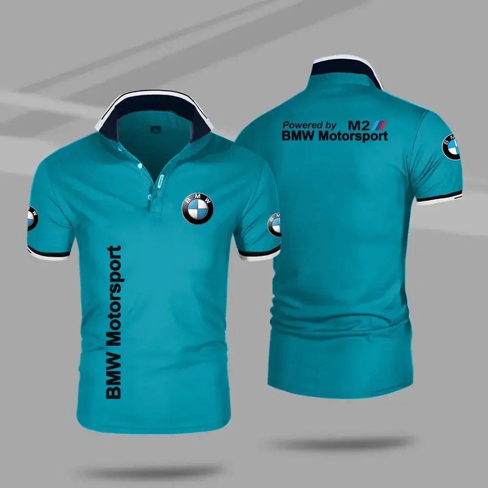 Polo de esportes ao ar livre masculino, Ma Shu Shi, bicicleta, BMW, alta qualidade, lazer, moda de rua, novo, 2024
