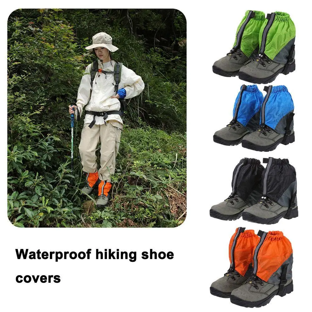 Low Ankle Gaiters Adjustable Waterproof Leg Cover Trail Walking Hiking Kids Mountain Leg Boots Climbing Snowshoeing W3X1